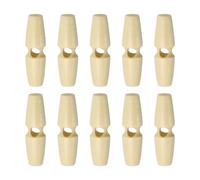 sourcing map 10pcs Wooden Toggle Buttons 40mm / 1.6" Single Hole Wood Olive Horn Sewing Buttons for Coat Sweaters Clothing DIY Craft, Natural Color
