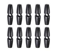 sourcing map 10pcs Wooden Toggle Buttons 40mm / 1.6" Single Hole Wood Olive Horn Sewing Buttons for Coat Sweaters Clothing DIY Craft, Black