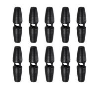 sourcing map 10pcs Wooden Toggle Buttons 45mm / 1.8" Single Hole Wood Olive Horn Sewing Buttons for Coat Sweaters Clothing DIY Craft, Black