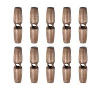 sourcing map 10pcs Wooden Toggle Buttons 55mm / 2.2" Single Hole Wood Olive Horn Sewing Buttons for Coat Sweaters Clothing DIY Craft, Brown