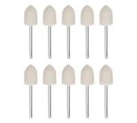 sourcing map 10pcs Wool Felt Mounted Mandrel Points 12mm Head 1/8 Inch Shank Conical Polishing Bits Burrs Felt Polishing Buffing Wheel for Rotary Tool