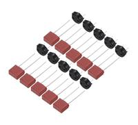 sourcing map 10Set DIP Mounted Miniature Square Slow Blow Micro Fuse with Fuse Holder for Electronic Parts PCB LCD Repair, T-4A 4A 250V, Red