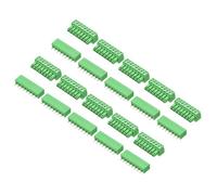 sourcing map 10Set PCB Terminal Block, 300V 8A Male&Female 8 Pin 3.81mm Distance PCB Screw Mount Terminal Block Connector for Industrial Use, Electronic Projects, Green