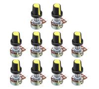 sourcing map 10Set WH148 B100K Ohm Potentiometer Kit, 3Pins Variable Resistors Single Linear Taper Rotary Potentiometer with Yellow Rotary Knobs and Nuts, Washers