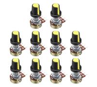 sourcing map 10Set WH148 B1K Ohm Potentiometer Kit, 3Pins Variable Resistors Single Linear Taper Rotary Potentiometer with Yellow Rotary Knobs and Nuts, Washers