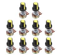 sourcing map 10Set WH148 B50K Ohm Potentiometer Kit, 3Pins Variable Resistors Single Linear Taper Rotary Potentiometer with Yellow Rotary Knobs and Nuts, Washers