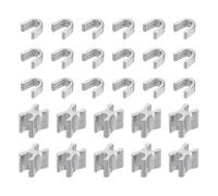sourcing map 10Set Zipper Slider Retainers, #5 Top Stoppers & Bottom Stops Closed-end Zipper Slider for Bags Coat Jackets DIY Sewing Replacement, Silver Tone