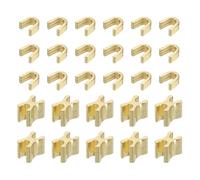 sourcing map 10Set Zipper Slider Retainers, #5 Top Stoppers & Bottom Stops Closed-end Zipper Slider for Bags Coat Jackets DIY Sewing Replacement, Light Gold