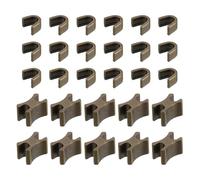 sourcing map 10Set Zipper Slider Retainers, #8 Top Stoppers & Bottom Stops Closed-end Zipper Slider for Bags Coats Jacket DIY Sewing Replacement, Ancient Color