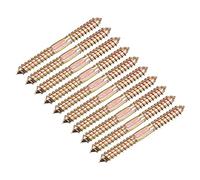 sourcing map 10x100mm Hanger Bolts, 12pcs Double Ended Self-Tapping Thread Wood to Wood Dowel Screws for Wood Connecting