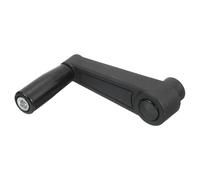 sourcing map 10x105mm (Dia x L) Revolving Handwheel Machine Handle, Universal Lathe Crank Grip Replacement for Industry Lathe Milling Grinding Machine, Black (Square Hole)