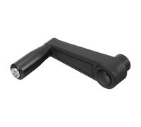 sourcing map 10x105mm (Dia x L) Revolving Handwheel Machine Handle, Universal Lathe Crank Grip Replacement for Industry Lathe Milling Grinding Machine, Black (Round Hole)