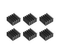 sourcing map 10x20x20mm Black Aluminum Heatsink Thermal Adhesive Pad Cooler for Cooling 3D Printers 6Pcs