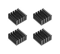 sourcing map 10x20x20mm Black Aluminum Heatsink Thermal Adhesive Pad Cooler for Cooling 3D Printers 4Pcs
