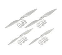 sourcing map 10x5, 11x7 Propeller RC Propellers 2 Vane Blades Props Wings Grey with Adapter Rings for Electric Airplane Aircraft, Pack of 4
