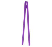 sourcing map 11.4" Silicone Toast Tongs, Kitchen Tong Heat Resistant Kitchen Utensil for Cooking Toaster Salad Food BBQ Pan Bacon Fried Steak, Purple
