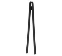 sourcing map 11.4" Silicone Toast Tongs, Kitchen Tong Heat Resistant Kitchen Utensil for Cooking Toaster Salad Food BBQ Pan Bacon Fried Steak, Black