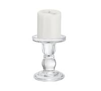sourcing map 11 cm Glass Candle Holder for Taper/Column Candles, Candle Holders Tealight Stand Candlestick for Tealight Wedding Table Centerpiece Home Decor, Transparent