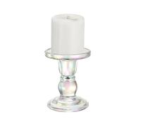 sourcing map 11 cm Glass Candle Holder for Taper/Column Candles, Candle Holders Tealight Stand Candlestick for Tealight Wedding Table Centerpiece Home Decor, Colorful