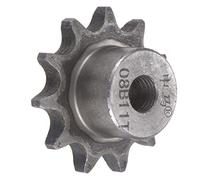 sourcing map 11 Teeth Sprocket Type B Single Strand 1/2" Pitch, 10mm Bore A3 Carbon Steel for ISO 08B