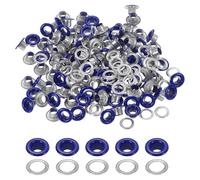 sourcing map 110 Pcs Colored Grommets Eyelets with Washers, 3/16"(5mm) Colorful Grommets Kit Small Round Grommet Eyelets for Clothes Leather Belts Shoes DIY Supplies Accessories, Dark Blue