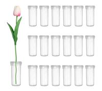 sourcing map 110 Pcs Floral Water Tubes, 2 Inch Clear Flower Water Tubes Floral Vials with Plastic Caps for Fresh Flowers Arrangement Decor Milkweed Cutting Florist Supplies, Transparent