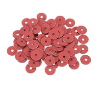 sourcing map 110 Pcs M3 Fiber Flat Washers, Insulation Plain Washer 3mm ID 14mm OD 1mm Thick Red Steel Paper Gaskets for Machinery Fastener Plumbing General Repair