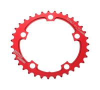 sourcing map 110BCD Bike Chainring 35T 9/10/11/12 Speed 152mm Diameter Round Aluminum Narrow Wide Tooth Bike Chainwheel for MTB Road Bike, Red