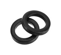 sourcing map 110Pcs Carbon Steel Flat Washers, M10x16x3mm Black Oxidized Grade 8.8 Washer, Seal Gaskets Flat Ring for Screws Bolts Machinery Repair, Outdoor Construction