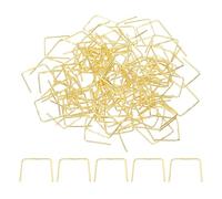 sourcing map 115Pcs Chandelier Connector Pins, 14mm/0.55" Copper Crystal Chandelier Pin Clips, Lamp Connectors Clips Replacement for Fastening Crystals Lamp Ceiling Light Parts, Golden