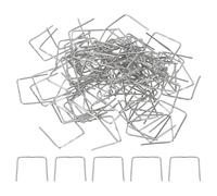 sourcing map 115Pcs Chandelier Connector Pins, 18mm/0.71" Copper Crystal Chandelier Pin Clips, Lamp Connectors Clips Replacement for Fastening Crystals Lamp Ceiling Light Parts, Silver Tone