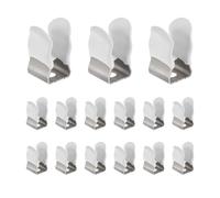 sourcing map 115Pcs T3 U Clips Holder Bracket, Stainless Steel LED Fluorescent Tube Clip, Lamp Support Pipe Clamps for 6mm 1/4" Light Bulb Tube Rod Mounting Accessories, 16.5mm H, White