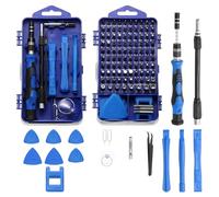 sourcing map 116 in 1 Magnetic Precision Screwdriver Set Electronics Repair Tools Kit with 96 Bits Flexible Shaft and Extension Rod for Cellphone Game Console Laptop PC Computer Camera, Blue