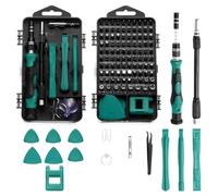 sourcing map 116 in 1 Magnetic Precision Screwdriver Set Electronics Repair Tools Kit with 96 Bits Flexible Shaft and Extension Rod for Cellphone Game Console Laptop PC Computer Camera, Green