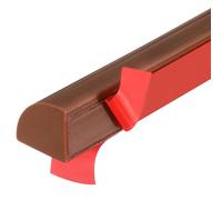 sourcing map 118 Inch Flexible Quarter Round Molding, Flexible Molding Trim, Double-Sided Silicone Peel and Stick Trim Self-Adhesive Shower Water Barrier for Floor Corner, Tub, Brown