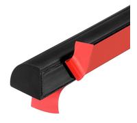 sourcing map 118 Inch Flexible Quarter Round Molding, Flexible Molding Trim, Double-Sided Silicone Peel and Stick Trim Self-Adhesive Shower Water Barrier for Floor Corner, Tub, Black