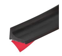 sourcing map 118" Self-Adhesive Water Retaining Strip, Collapsible Shower Barrier Stopper Water for Kitchen Sink Countertop Sink Shower Corner to Keep Wet and Dry Separation, Black