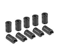 sourcing map 11mm Ferrite Cores Ring Clip-On RFI EMI Noise Suppression Filter Cable Clip, Black 10pcs