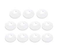 sourcing map 11PCS Pipe Cover Decor 0.6 In/16mm Flange Pipe Cover Decor PP Plastic Plumbing Cover Plates Escutcheon Water Drain Pipe Line Wall Flange Pipe Decorative Cover, White