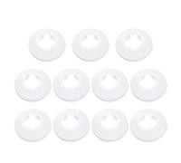 sourcing map 11PCS Pipe Cover Decor 0.8 In/20mm Flange Pipe Cover Decor PP Plastic Plumbing Cover Plates Escutcheon Water Drain Pipe Line Wall Flange Pipe Decorative Cover, White