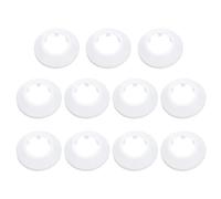 sourcing map 11PCS Pipe Cover Decor 1.3 In/32mm Flange Pipe Cover Decor PP Plastic Plumbing Cover Plates Escutcheon Water Drain Pipe Line Wall Flange Pipe Decorative Cover, White
