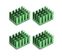 sourcing map 11x20x14mm Green Aluminum Heatsink Self Adhesive Pad Cooler for Cooling 3D Printers 4Pcs