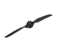 sourcing map 11x6 Inch RC Plane Propeller, RC Folding Propellers Spinner Size D37.5xH36mm 4mm Motor Shaft Dia 2-Vane with Nylon Plastic Spinner for Airplane Helicopter(Black)