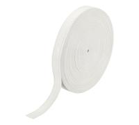 sourcing map 11Yard/10m Double Sided PU Leather Strap, 0.47 Inches Wide Flat Leather Strips Cord String for Clothing Bag DIY Craft Making, White