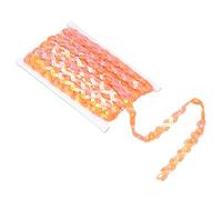 sourcing map 11Yards 0.6 inch Sequin Braid Trim, Flat Sequins Paillette Ribbon for Sewing Crafts Costume Embellishments, Orange