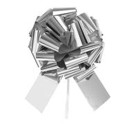 sourcing map 12"/30cm Car Extra Giant Large Pull Bow Christmas Metallic Gift Wrapping Bows Ribbon for Wedding Car Baskets Presents Big Gift Bow, Silver