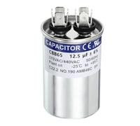 sourcing map 12.5MFD CBB65 Run Start Capacitor 12.5uF, 370/440V Round AC Capacitor for AC Motor Run, HVAC, Air Conditioner, Condenser Motors