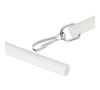 sourcing map 12" Acrylic Drapery Wand, Invisible Curtain Pull Rod with Hook, Universal Tilt Wand Replacement Part for High Hanging Curtain Opening-Closing, White
