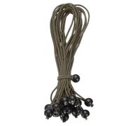 sourcing map 12" Balls Bungee Cords, 30 Pcs Bungee Cords with Balls Elastic Tarp Tie Downs for Tents, Camping, Tarp, Posters, Expander Loops, Tarpaulin Holders, Tarpaulin Rubber (Khaki/Black)