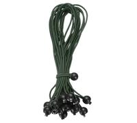 sourcing map 12" Balls Bungee Cords, 30 Pcs Bungee Cords with Balls Elastic Tarp Tie Downs for Tents, Camping, Tarp, Posters, Expander Loops, Tarpaulin Holders, Tarpaulin Rubber (Green/Black)